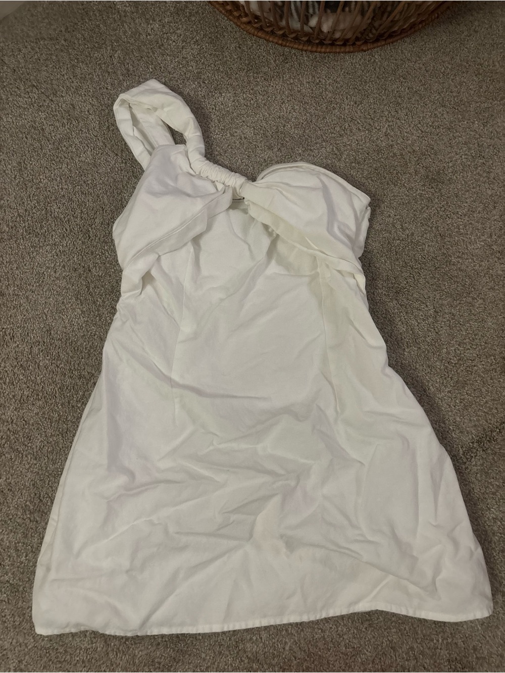Peppermayo Women's Cream One-Shoulder Dress